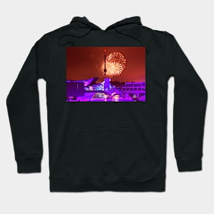 Fireworks over the SeaWorld Stadium, San Diego. 2011 Hoodie